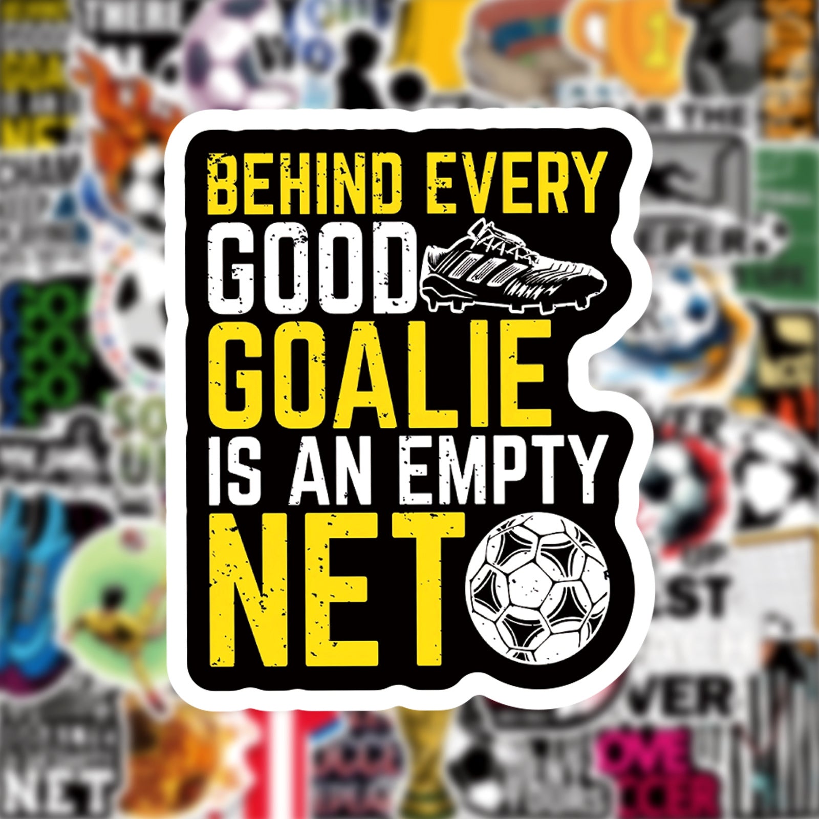 Football Stickers – 50Pcs Sport Designs – High-Definition Waterproof PVC – For Water Bottles, Laptops, Skateboards, Suitcases, Phones – Kawaii Stickers Kawaii Stickers