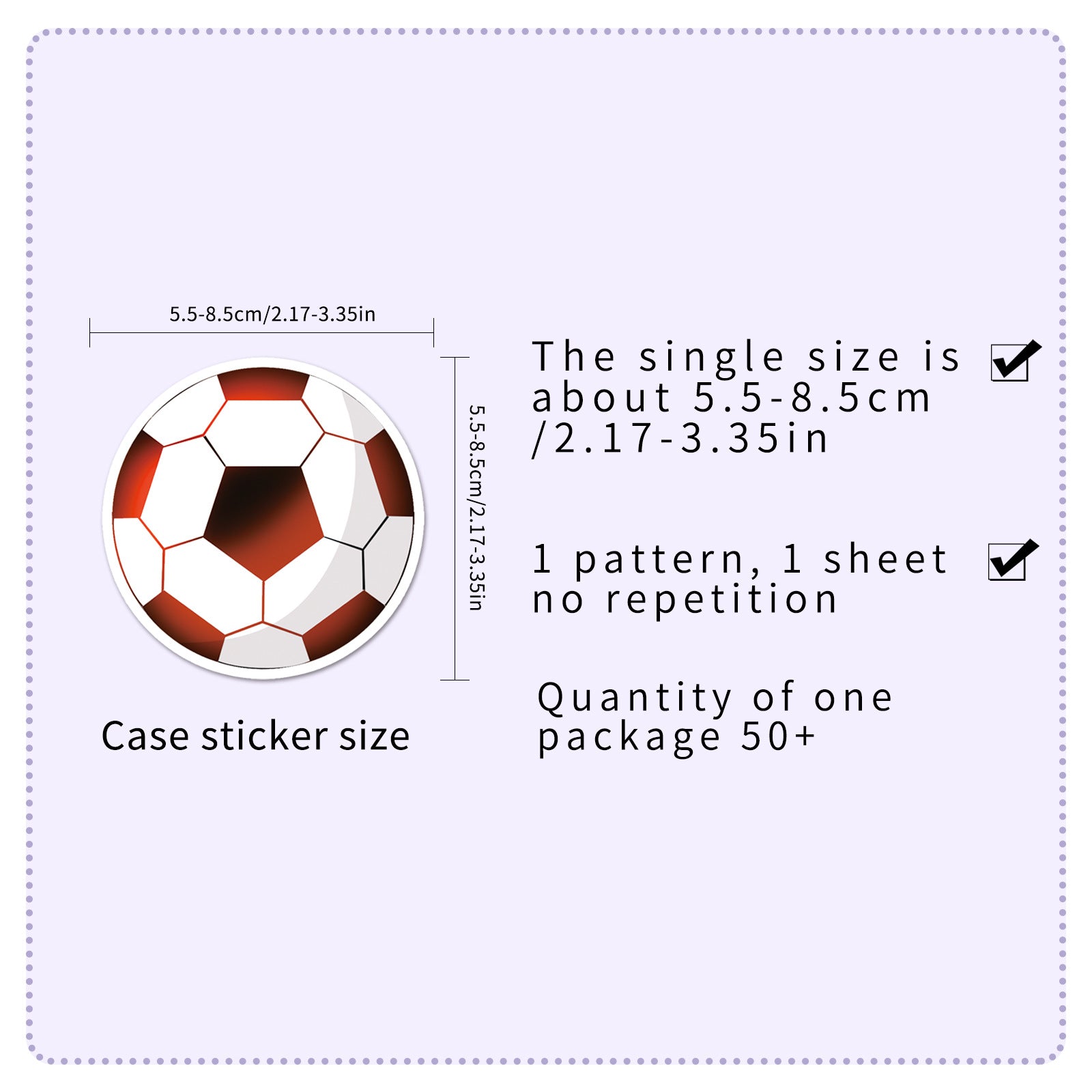 Football Stickers – 50Pcs Sport Designs – High-Definition Waterproof PVC – For Water Bottles, Laptops, Skateboards, Suitcases, Phones – Kawaii Stickers Kawaii Stickers