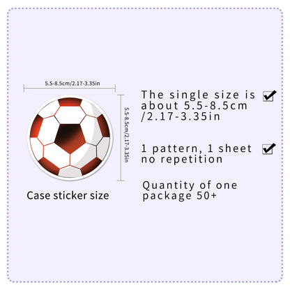 Football Stickers – 50Pcs Sport Designs – High-Definition Waterproof PVC – For Water Bottles, Laptops, Skateboards, Suitcases, Phones – Kawaii Stickers Kawaii Stickers
