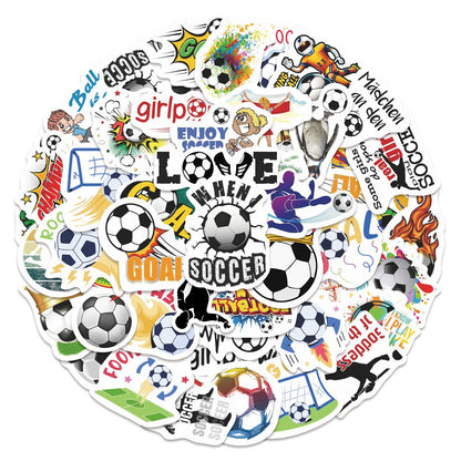 ⚽ 50pcs New Football Graffiti Stickers – Waterproof & Super Fun! 🎉 Kawaii Stickers