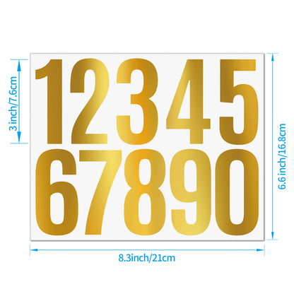 3inch Alphabet Number Stickers Car Mailbox Logo Waterproof Stickers Large Letter Stickers Kawaii Stickers