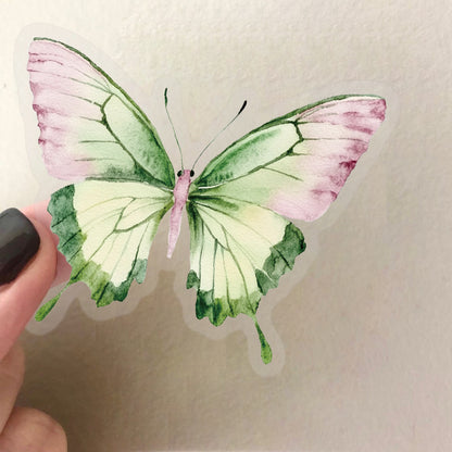 🦋🌈 50pcs Colorful Transparent Butterfly Stickers | Waterproof PET Stickers for Journals, Notebooks, Cups ☕, Guitars & DIY Crafts 🎨✨ Kawaii Stickers