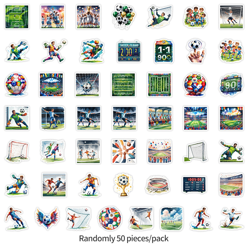 ⚽ 50PCS Football Stickers Pack – Cool Graffiti Laptop, Water Bottle & Phone Decals 2025 ✨ Football Stickers-28 Kawaii Stickers