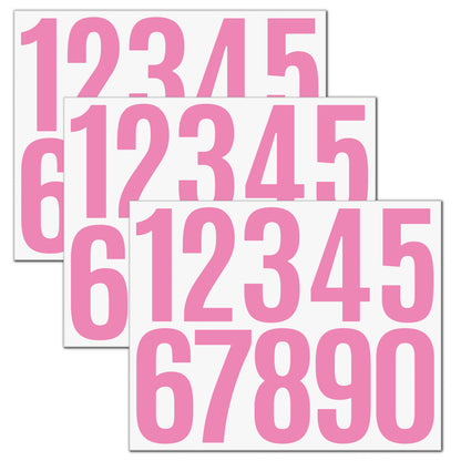 3inch Alphabet Number Stickers Car Mailbox Logo Waterproof Stickers Large Letter Stickers Numbers-Pink*3 21*16.8cm Kawaii Stickers