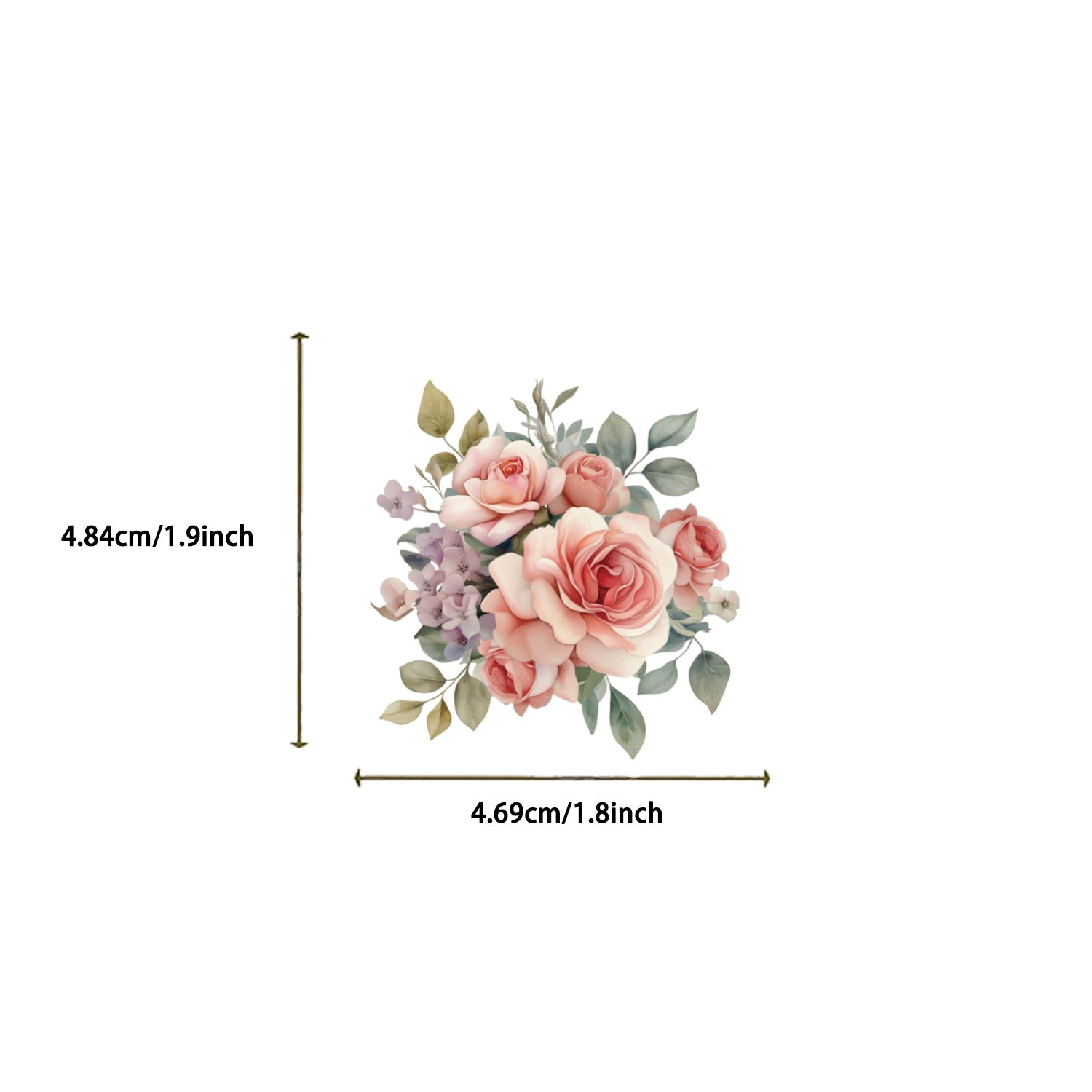 50pcs Colorful Butterfly & Flower Stickers 🦋🌸 Waterproof Transparent PET | Planner - Water Bottle -Guitar Decals Kawaii Stickers