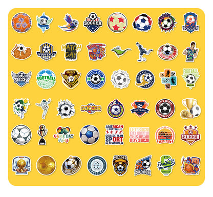 🏆 50Pcs Trophy Football Stickers – World Cup & European Cup Edition ⚽✨ Kawaii Stickers