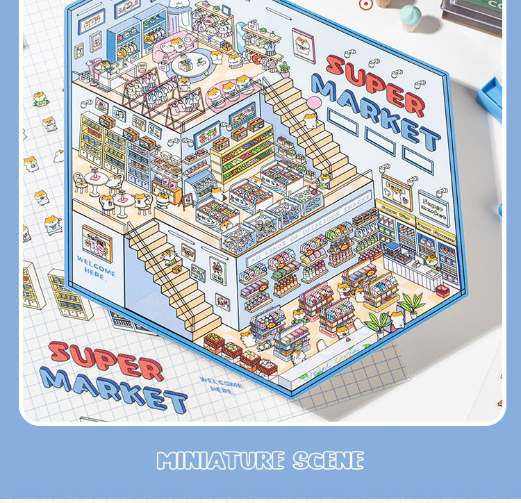 3D DIY Sticker – Three-Layer Miniature Fantasy House – Scrapbook & Craft Decoration – Kawaii Stickers Kawaii Stickers