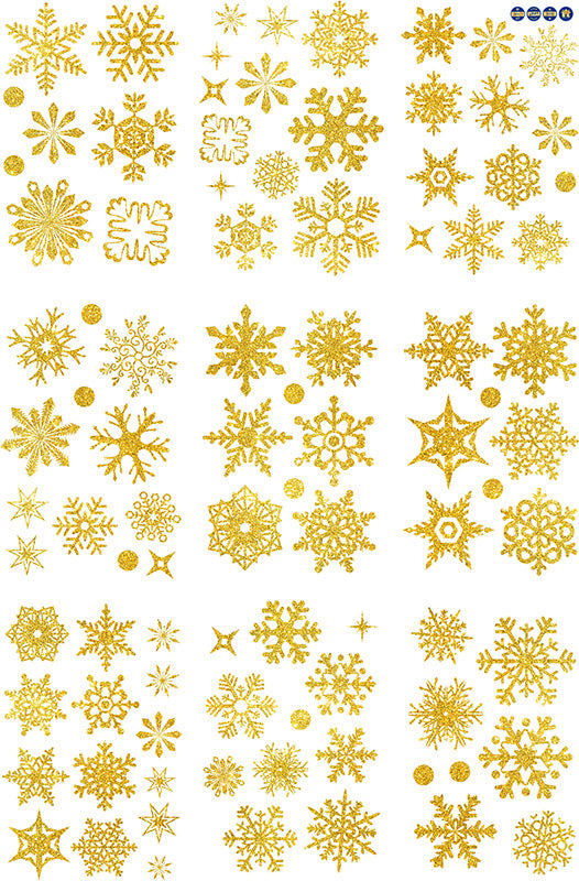 ❄️ Snowflake Window Stickers – Christmas Holiday Decorations for Windows, Shops & Homes 🎄 B 20*30*9 Kawaii Stickers