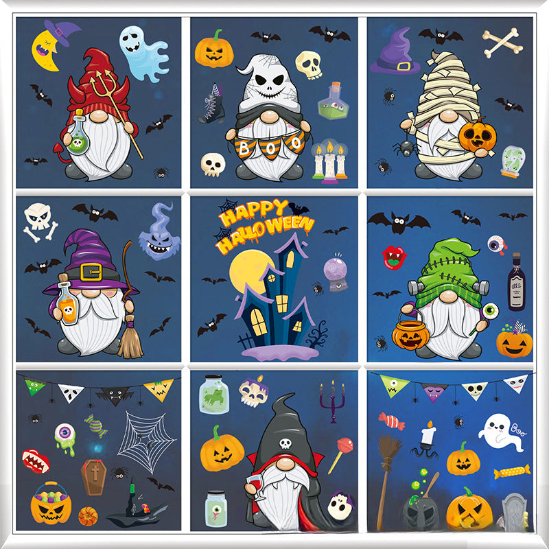 Spooktacular Halloween Window Stickers – Double-Sided Static Cling Décor for Glass Doors & Windows 👻🕷️ Kawaii Stickers