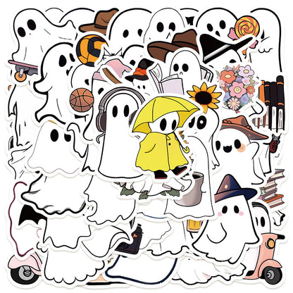 Halloween Stickers  Cute Ghost Graffiti Halloween Sticker Pack (50pcs)
