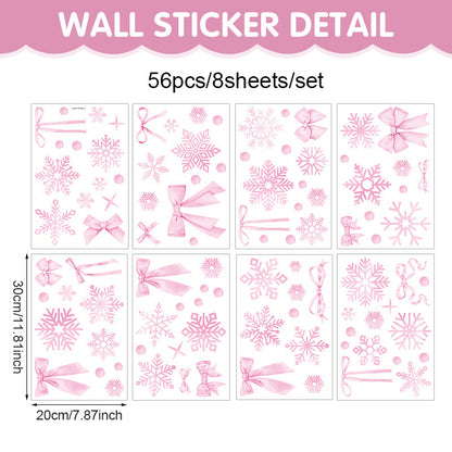 🎄 White Snowflake Window Stickers – Christmas Glass Decals for Festive Holiday Decor 🎄 H**8PCS as Shown in the Figure Kawaii Stickers