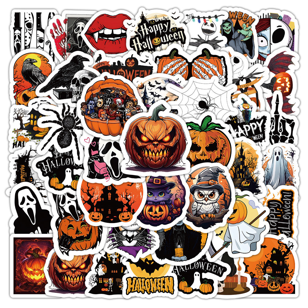 Halloween Stickers Pack 50pcs Ghost Horror Decals