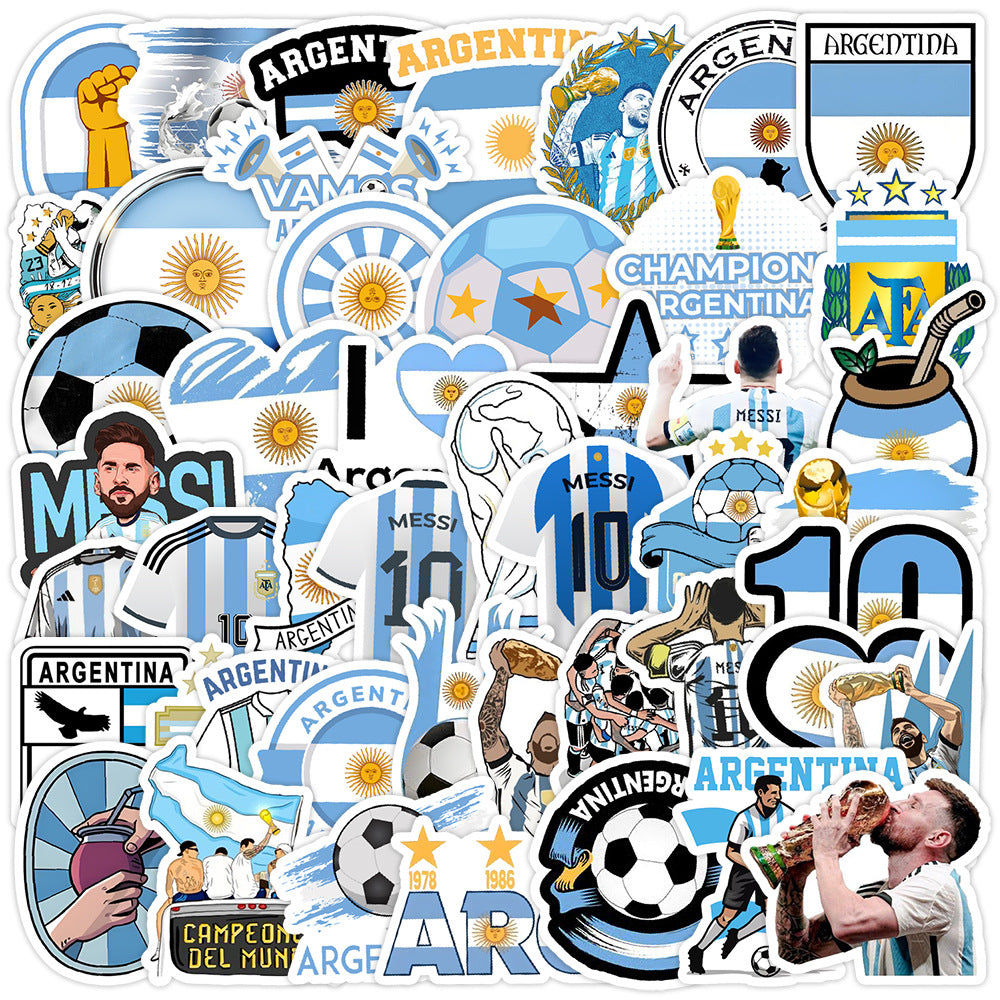 🌟 50PCS Football Stickers – Creative Doodle Soccer Stickers for Water Bottles, iPhones, Laptops & Sports Gear ⚽🎨 Kawaii Stickers