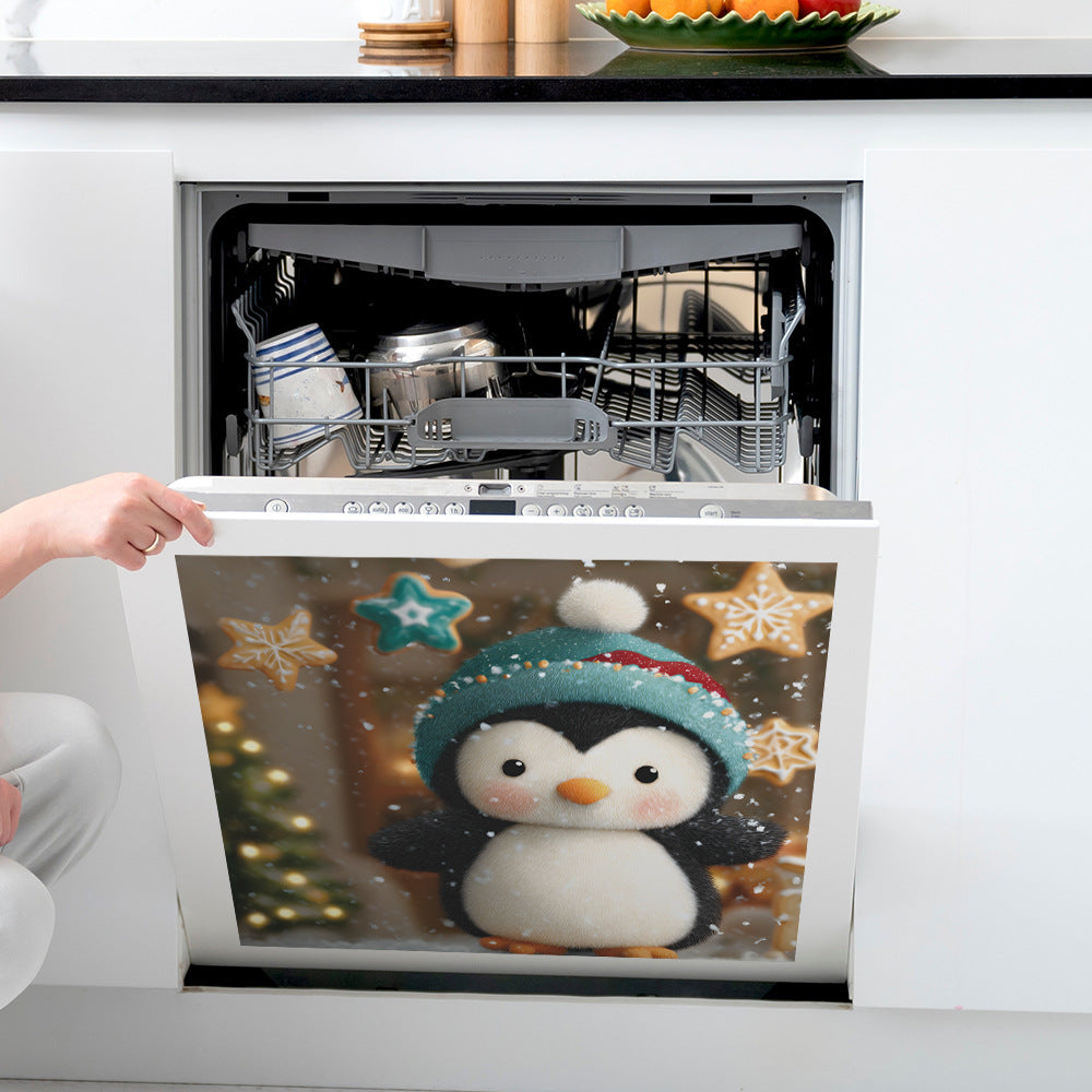 ❄️ Christmas Night Penguin Stickers – Self-Adhesive Snowy Holiday Decor 🎄 Kawaii Stickers