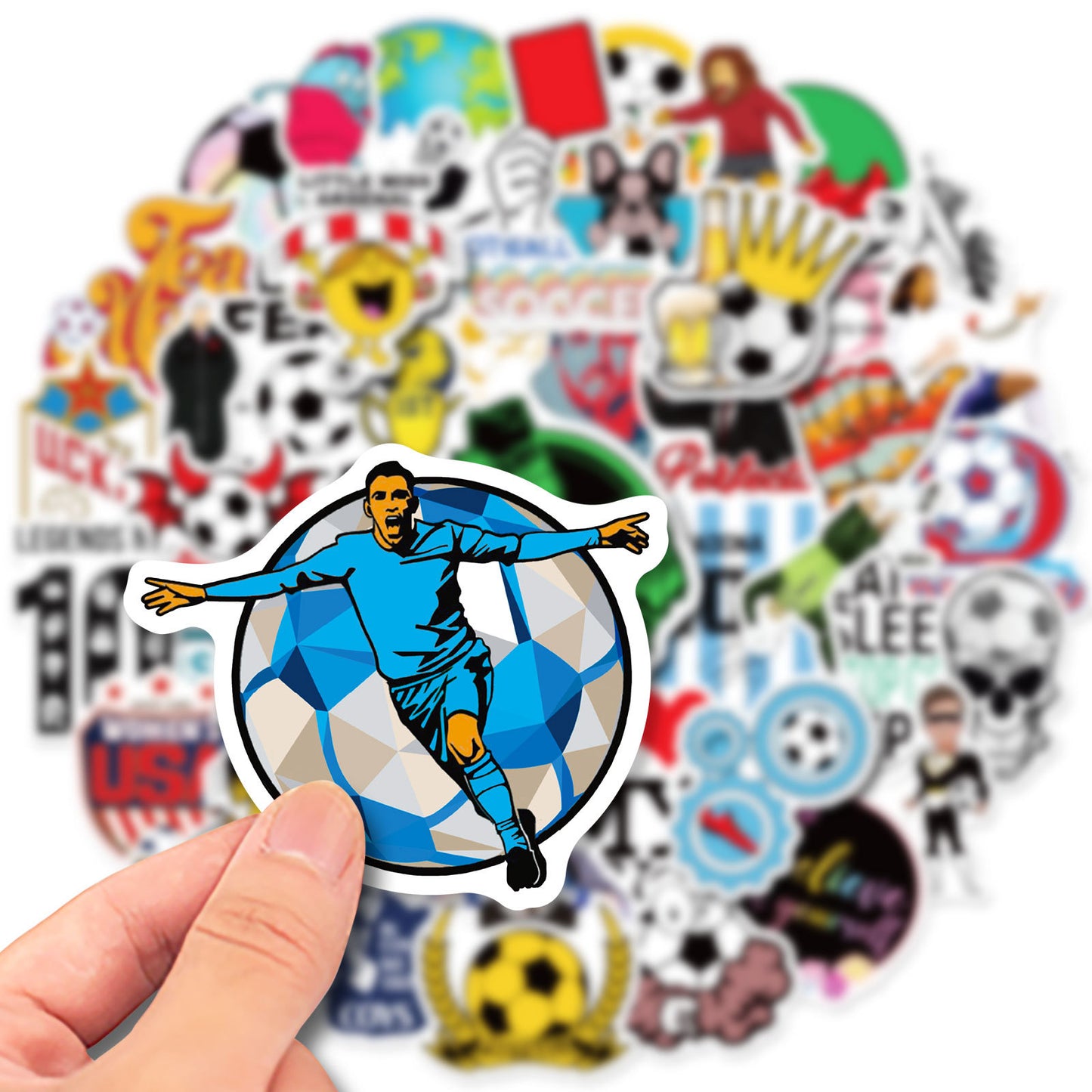 ⚽ 50Pcs Creative Football Stickers – Colorful Sports Life for 2025 Fans 🎨✨ Kawaii Stickers