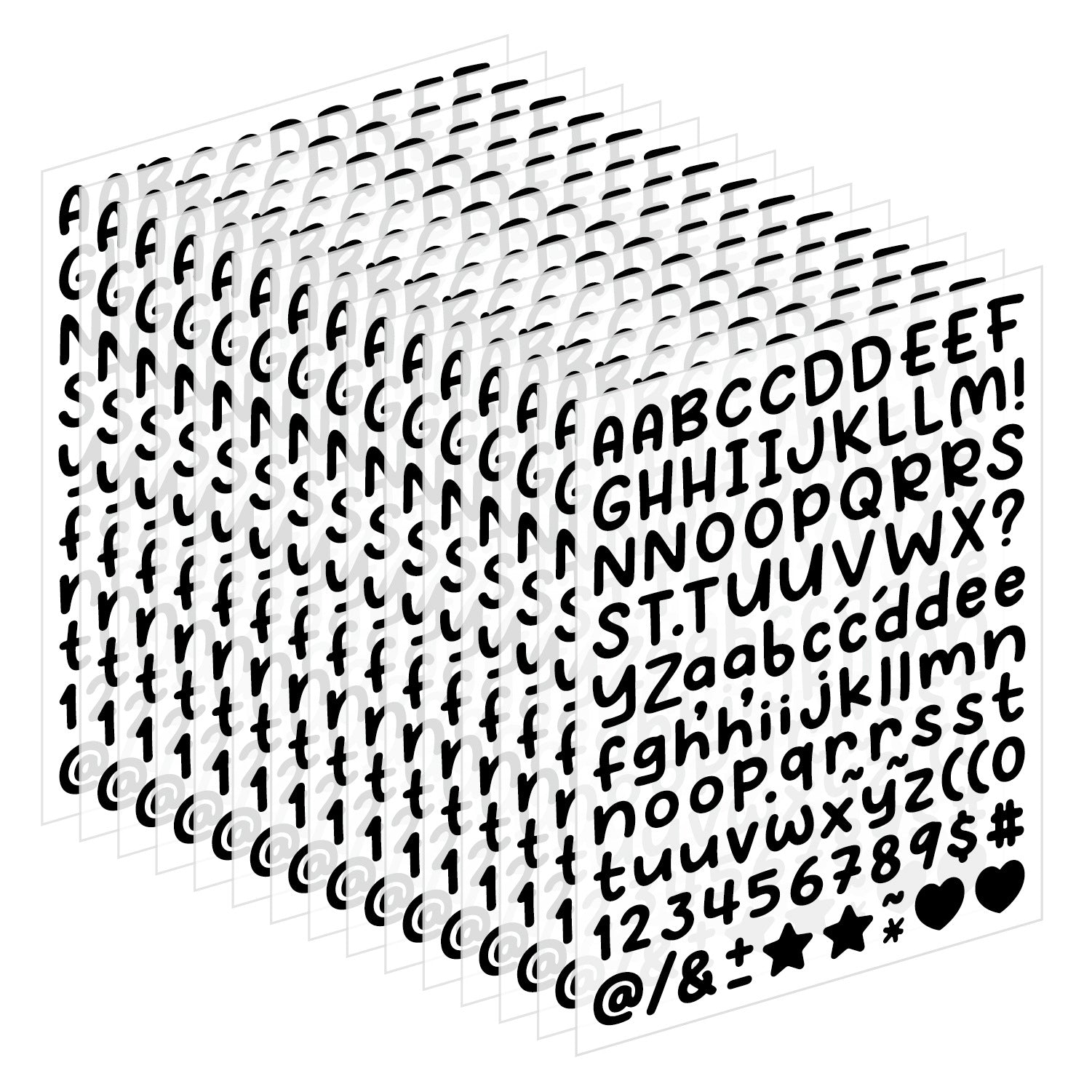 10PCS 0.5 Inch English Alphabet Stickers Small Size Decorative Scrapbook Letter Stickers Waterproof Stickers Kawaii Stickers