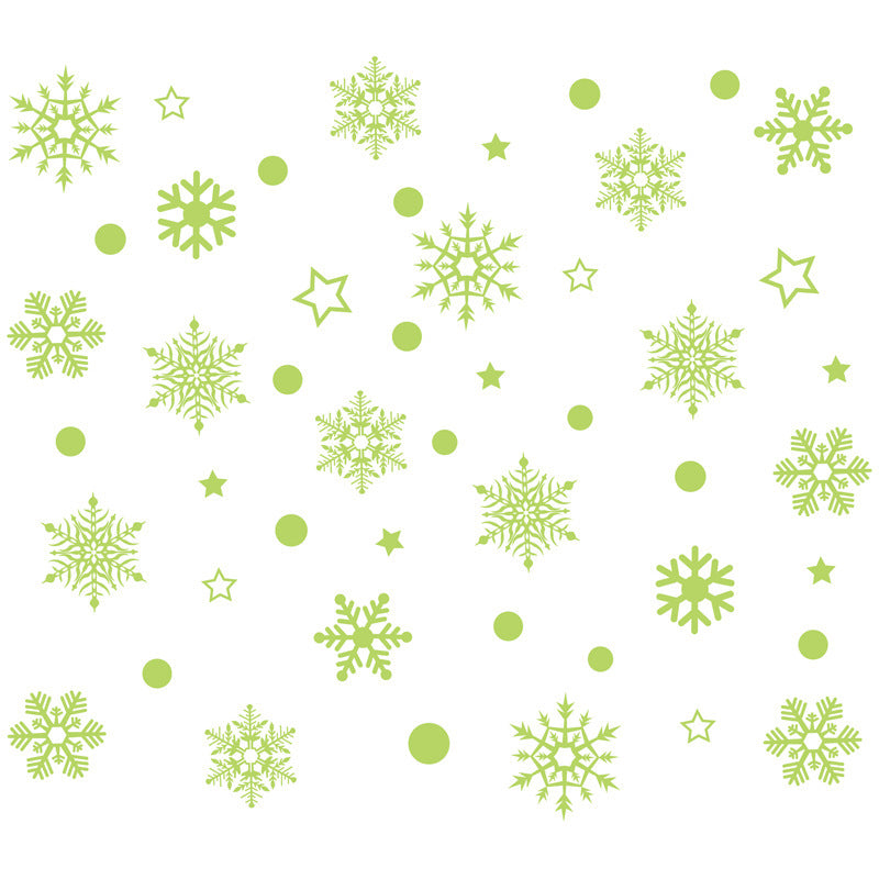 🌟 Christmas Glow-in-the-Dark Snowflake Window Stickers – Kids Room & Dorm Décor 🎅✨ Kawaii Stickers