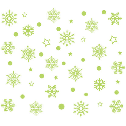 🌟 Christmas Glow-in-the-Dark Snowflake Window Stickers – Kids Room & Dorm Décor 🎅✨ Kawaii Stickers