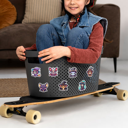 🎃 50pcs Cute Halloween Stickers Pack – Waterproof PVC Laptop Water Bottle Decorations Kawaii Stickers