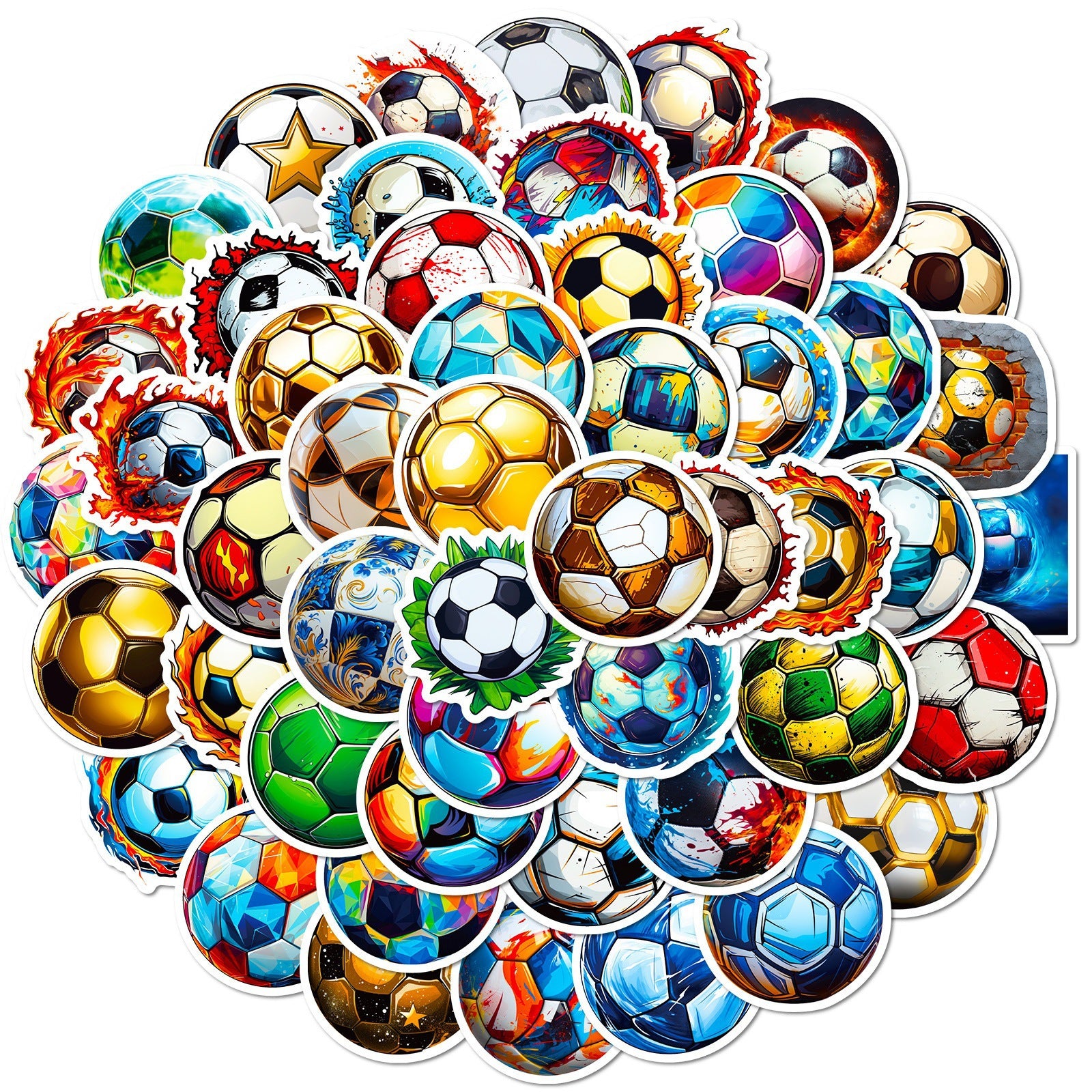 Football Stickers – 50Pcs– For Water Bottles, Laptops, Skateboards, Suitcases, Phones – Kawaii Stickers Kawaii Stickers