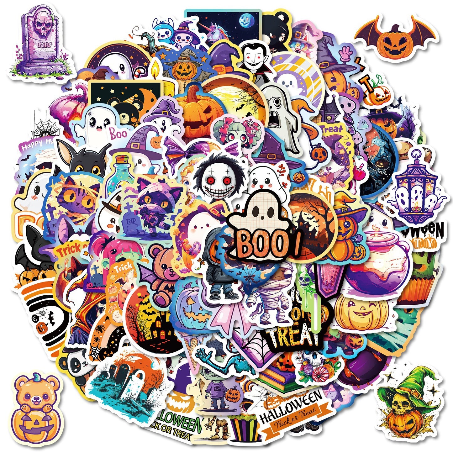 Halloween Stickers – Ghost Graffiti Cute Waterproof Set