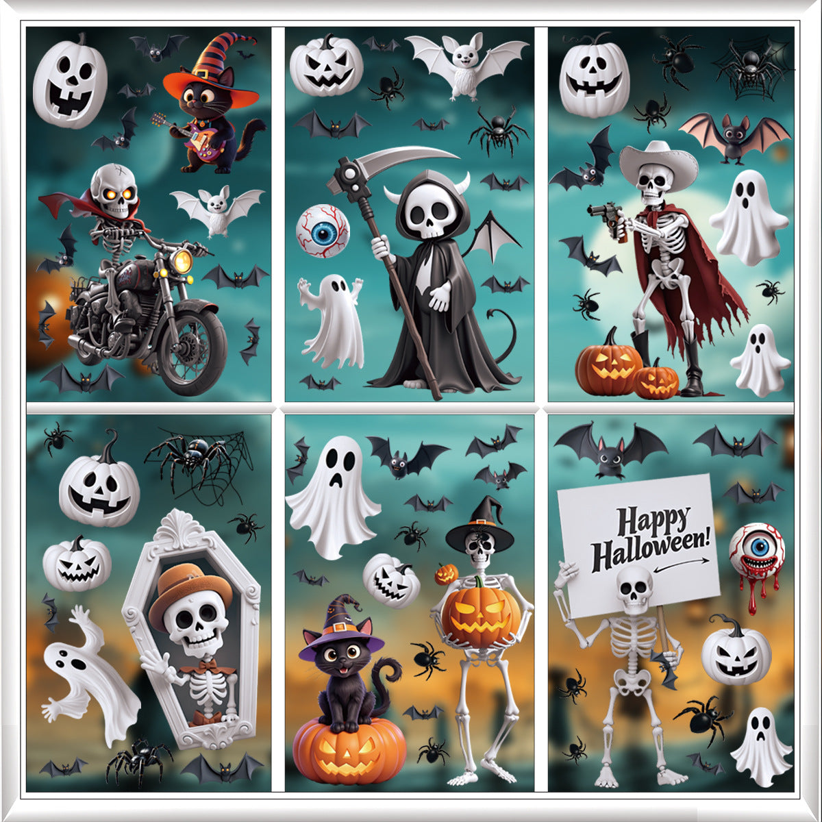 2026 New Halloween Window Stickers – Double-Sided Static-Cling Pumpkins, Skulls & Bats for Glass Doors & Party Decor 👻🕷️ http://detail.1688.com/offer/944965404272.html