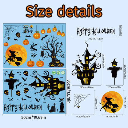 Halloween Stickers – Cute & Spooky Halloween Window Stickers for Party Decor