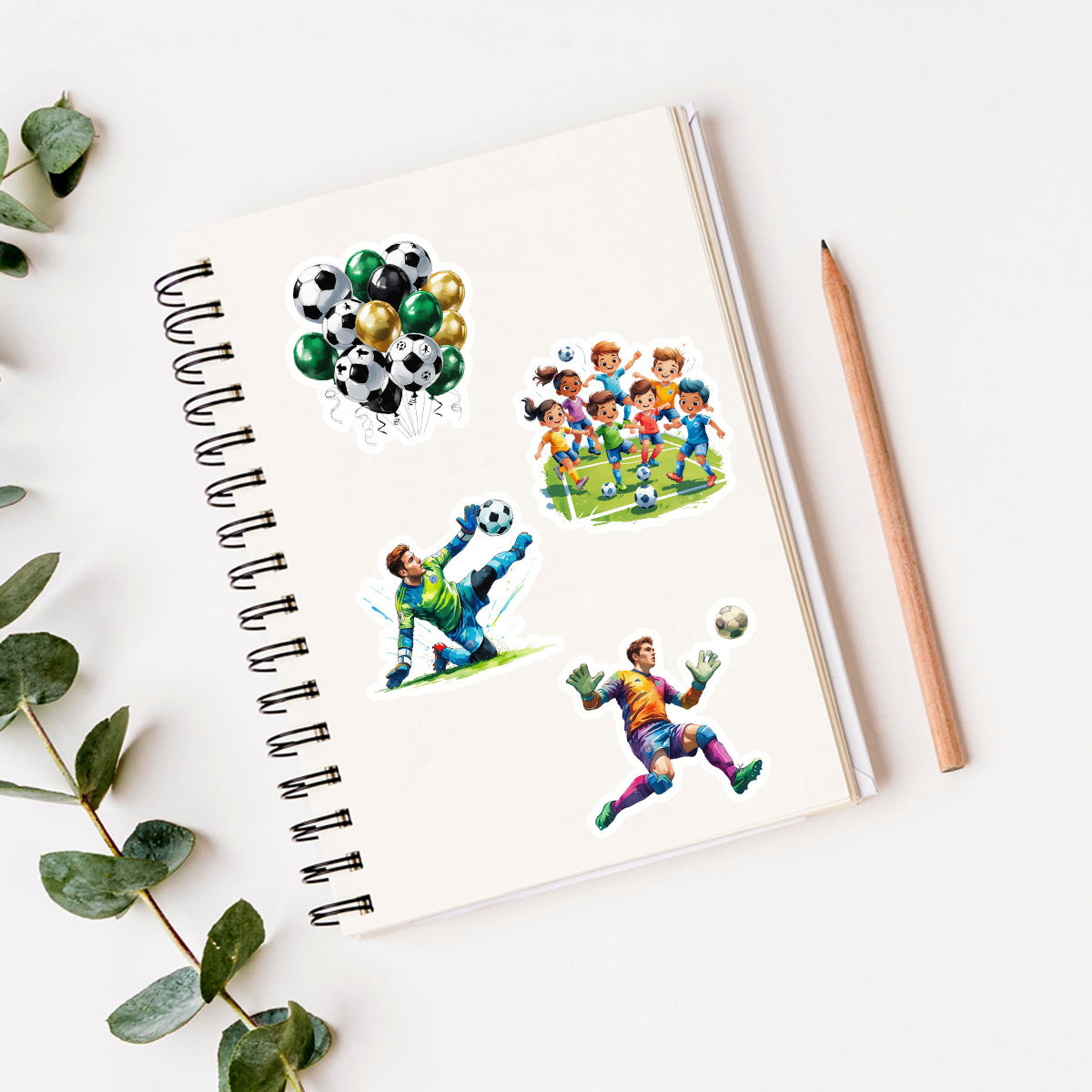 Football Stickers – 50Pcs Sport Designs – High-Definition Waterproof PVC – For Water Bottles, Laptops, Skateboards, Suitcases, Phones – Kawaii Stickers Kawaii Stickers