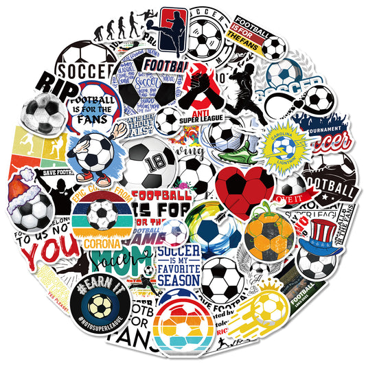 ⚽ 50PCS Football Stickers Pack – Cool Laptop, Water Bottle & Travel Decals 2025 Football Stickers-27 Kawaii Stickers