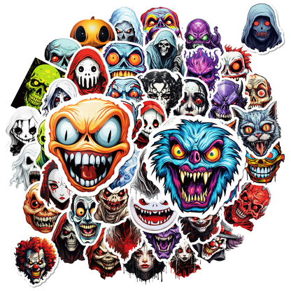 Halloween Stickers – 50pcs Scary Creepy Face DIY Stickers