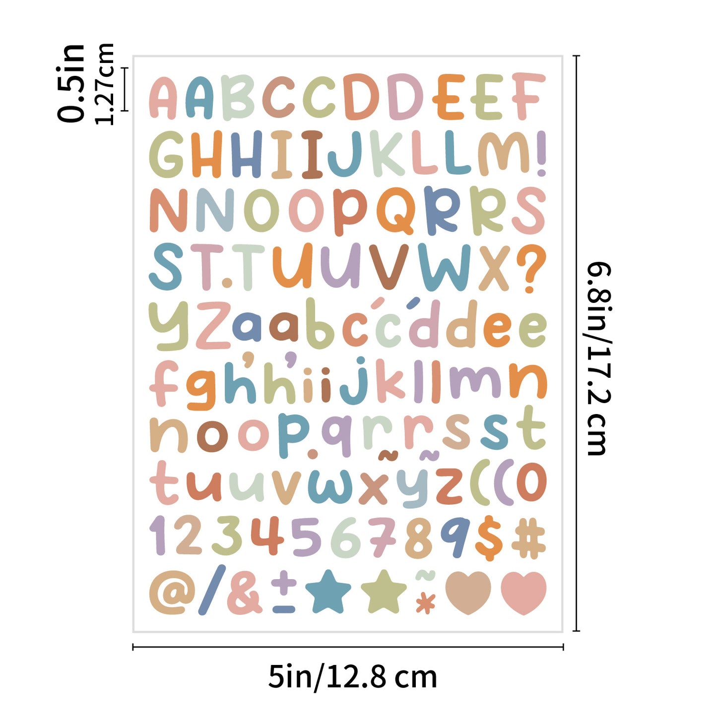 10PCS 0.5 Inch English Alphabet Stickers Small Size Decorative Scrapbook Letter Stickers Waterproof Stickers 0.5inch - Morandi (P246) Kawaii Stickers