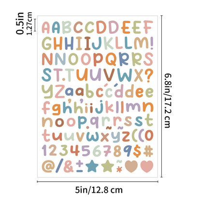 10PCS 0.5 Inch English Alphabet Stickers Small Size Decorative Scrapbook Letter Stickers Waterproof Stickers 0.5inch - Morandi (P246) Kawaii Stickers