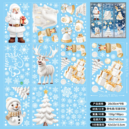 🎄 White & Blue Snowflake Window Stickers – Static Cling Christmas Window Decals for Holiday Decor 🎄 SD2318. Kawaii Stickers