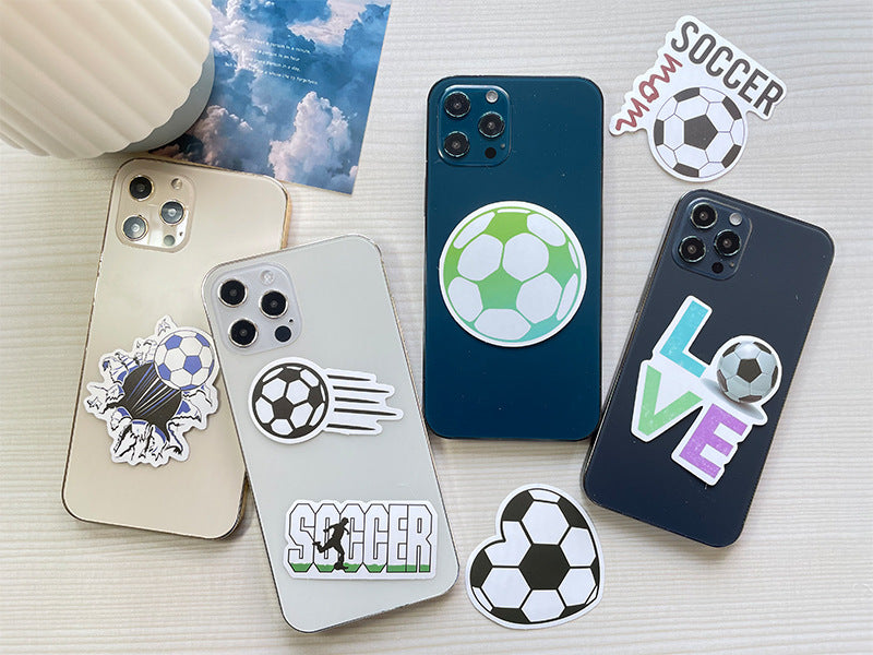 Football Stickers – 50PCS Cartoon Sports Graffiti – Waterproof PVC – Laptop, Water Bottle & Luggage Decor – Kawaii Stickers Kawaii Stickers