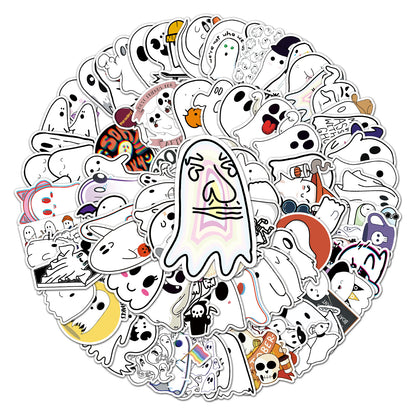 Halloween Stickers Adorable Ghost  for laptops skateboards  bottles