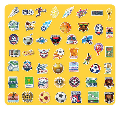 ⚽ 50PCS New Football Stickers Pack – Waterproof PVC World Cup Graffiti – Cool Stickers for Water Bottles, Laptops & iPhones Kawaii Stickers