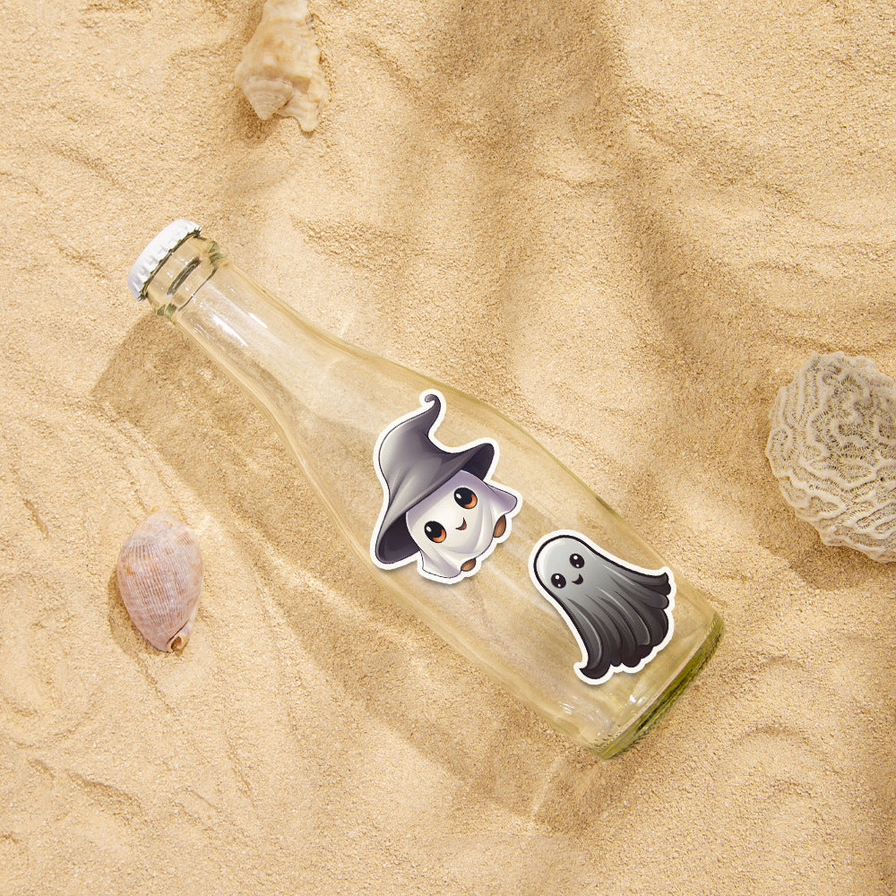 Halloween Stickers Set –Cute Ghost Designs for DIY Lovers (50pcs)