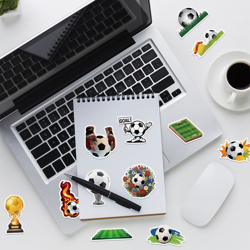 ⚽ 50pcs Creative Football Graffiti Stickers – Fun Sports Vibes Everywhere! 🎉 Kawaii Stickers