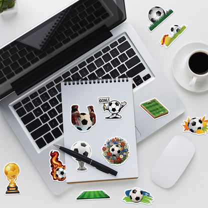⚽ 50pcs Creative Football Graffiti Stickers – Fun Sports Vibes Everywhere! 🎉 Kawaii Stickers