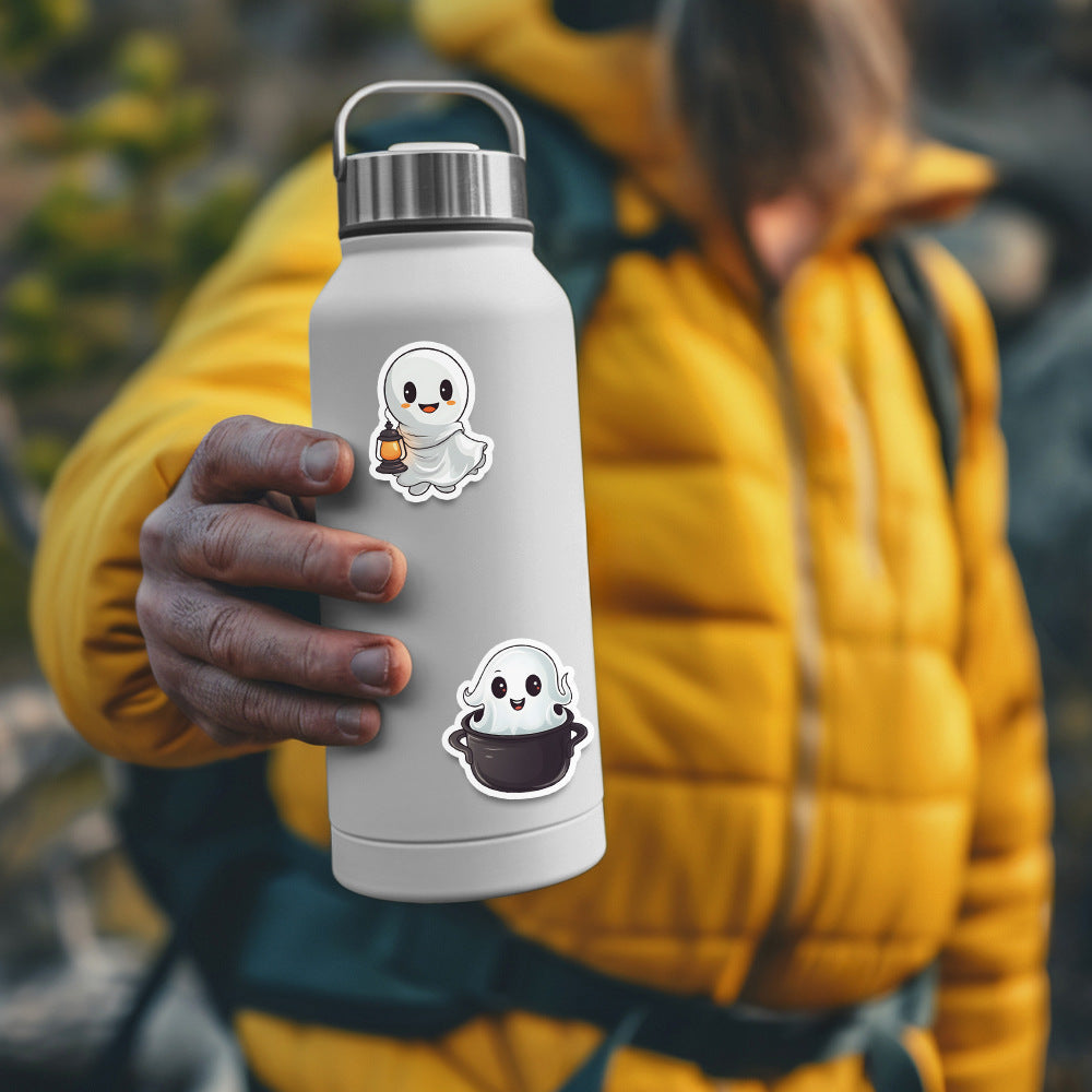 Halloween Stickers Set –Cute Ghost Designs for DIY Lovers (50pcs)