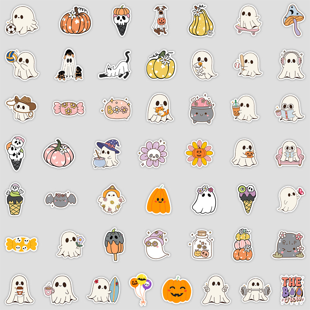 Halloween Stickers 50pcs Funny Ghosts for DIY  Decor
