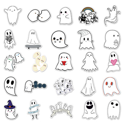 Halloween Stickers Adorable Ghost  for laptops skateboards  bottles