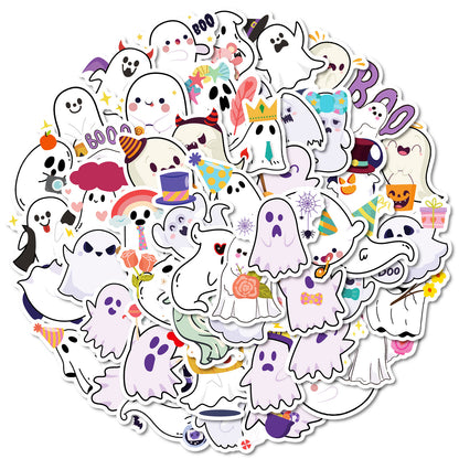 Cute Halloween Stickers  Ghost  Pumpkin Decals(50pcs)