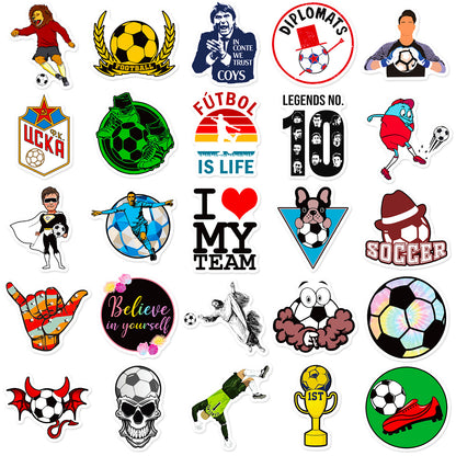 ⚽ 50Pcs Creative Football Stickers – Colorful Sports Life for 2025 Fans 🎨✨ Kawaii Stickers