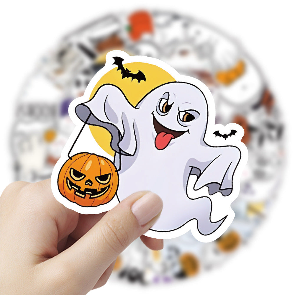 Halloween Stickers for Kids Fun Ghost Designs(50pcs)