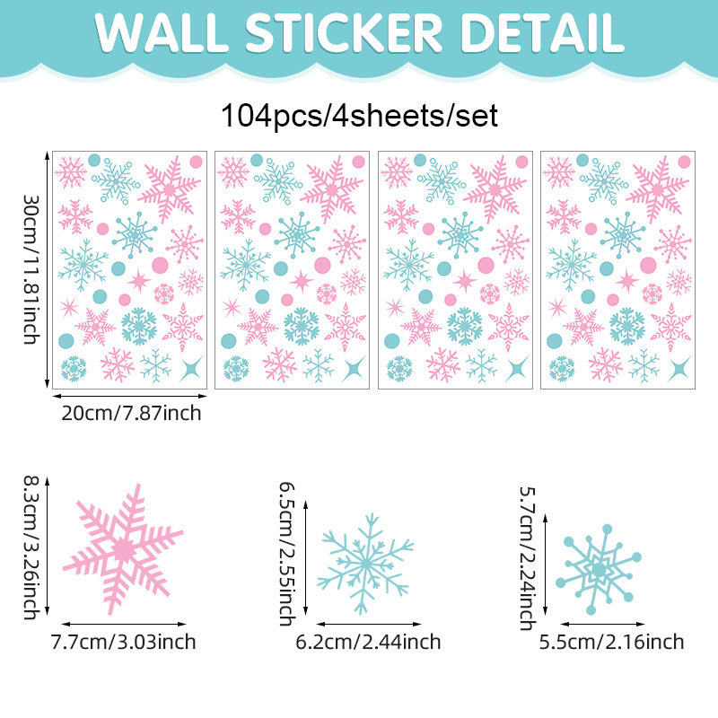 🎄 White Snowflake Window Stickers – Christmas Glass Decals for Festive Holiday Decor 🎄 F*4PCS as Shown in the Figure Kawaii Stickers