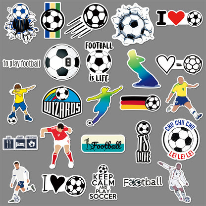 Football Stickers – 50Pcs Sport Designs – High-Definition Waterproof PVC – For Water Bottles, Laptops, Skateboards, Suitcases, Phones – Kawaii Stickers Kawaii Stickers