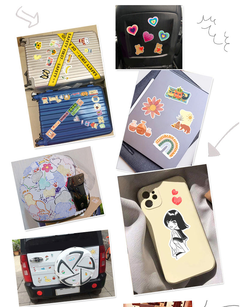 Halloween Stickers | 50pcs Pink Halloween Cute Sticker Set for DIY & Decoration