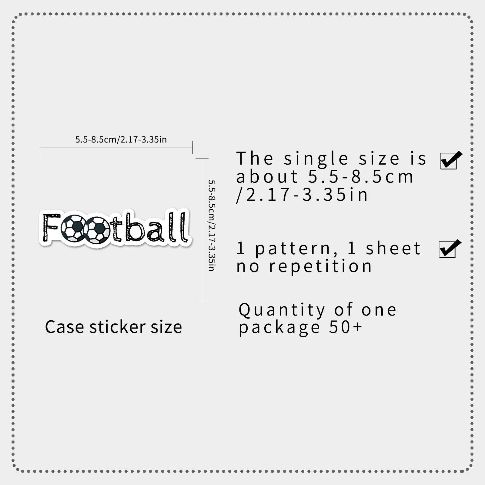 Football Stickers – 50Pcs Sport Designs – High-Definition Waterproof PVC – For Water Bottles, Laptops, Skateboards, Suitcases, Phones – Kawaii Stickers Kawaii Stickers
