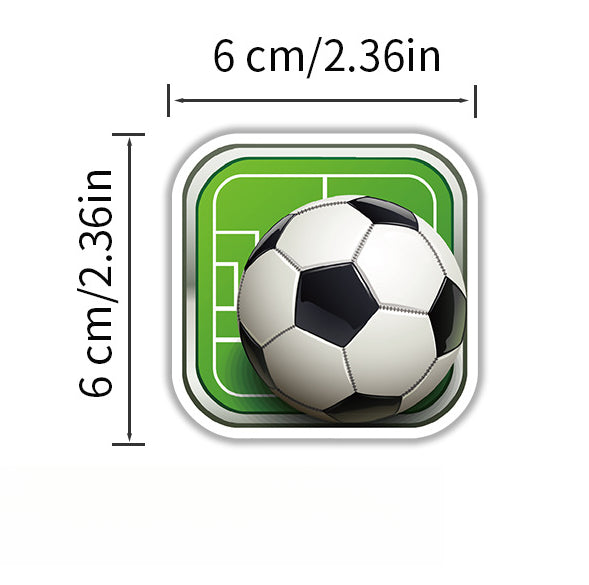 Football Stickers – 50Pcs Sport Designs – High-Definition Waterproof PVC – For Water Bottles, Laptops, Skateboards, Suitcases, Phones – Kawaii Stickers Kawaii Stickers